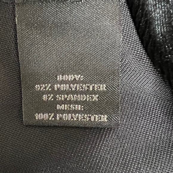 Slim Factor Investments Velvet Tunic Top 2X Black Bell Sleeve Sheer Insets - Picture 6 of 9